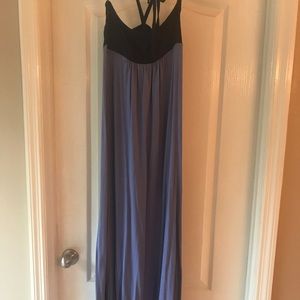 Splendid, Color block halter maxi dress